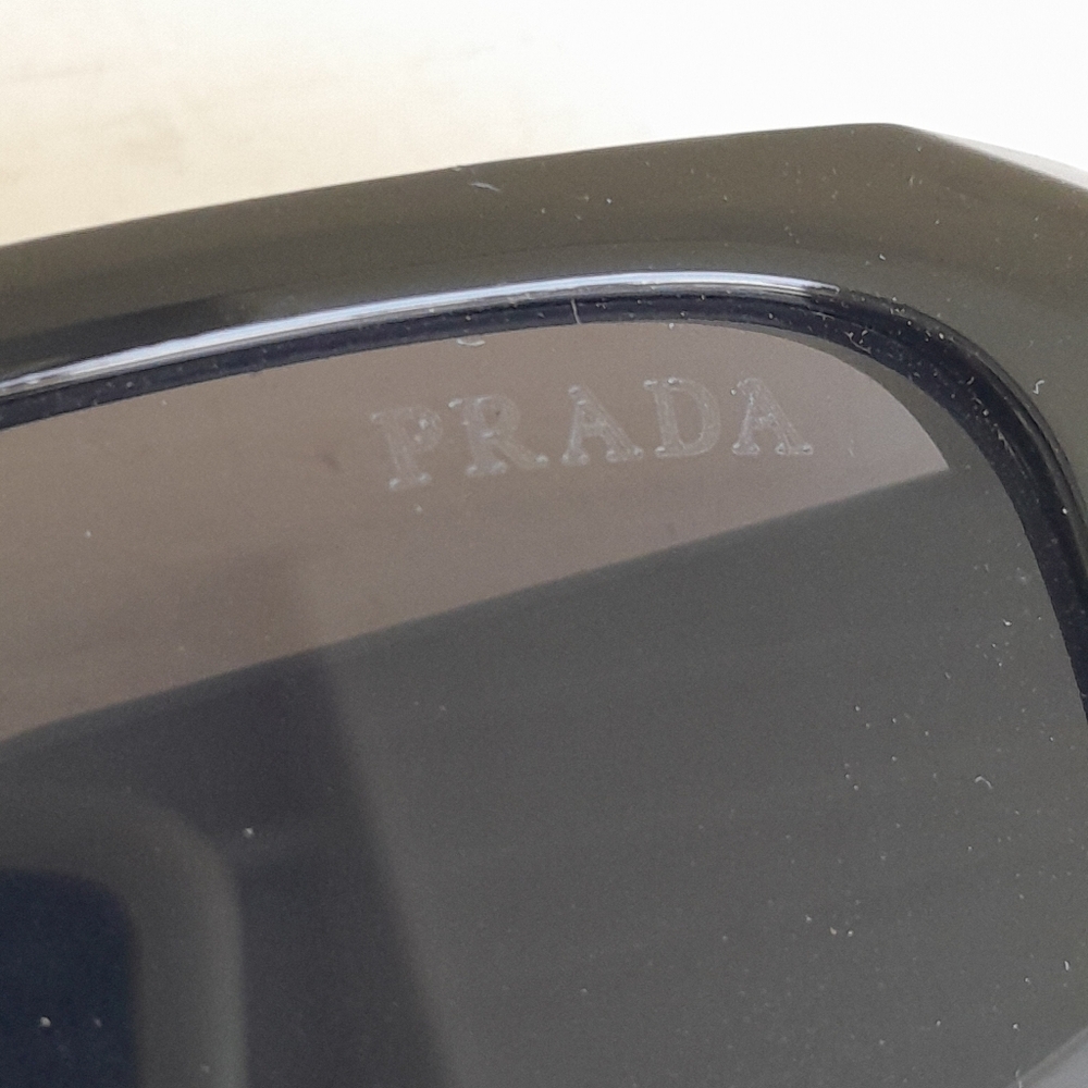Prada Runway Rectangular Sunglasses in Black - Picture 9 of 13
